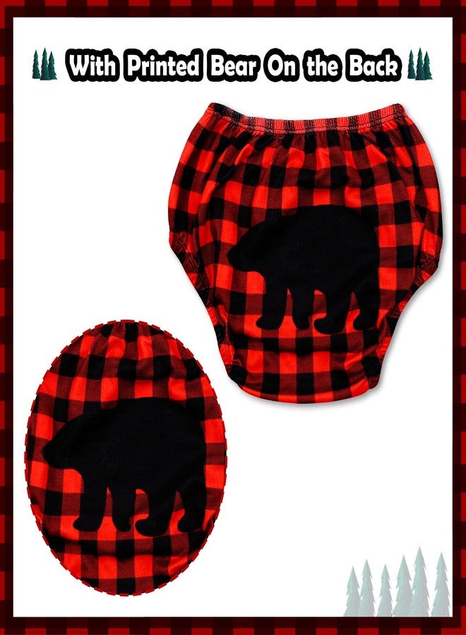 Gicoherero Lumberjack Cake Smash Outfit for Baby Boys Wild One Birthday Party,Diaper Cover Bloomer Bow Tie Suspenders Boys 1st Birthday Buffalo Plaid Milestone Photoshoot Supplies - Image 4